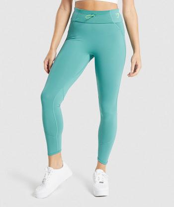 Legginsy Damskie Gymshark Pulse Turkusowe | PL 2344LIS